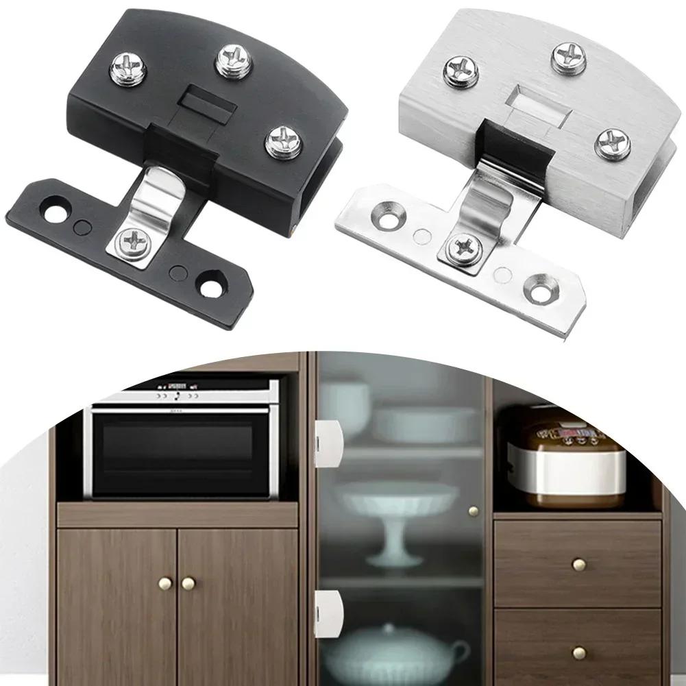 Cabinet Assembly Furniture Installation Black Zinc Alloy Hinge Automatic Card Position Hinge Wine Cabinet Hinges