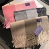 Double-sided plaid imitation cashmere scarf commuter women's winter high-end men's scarf gift
