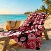 Rose Customize Text Beach Towel Super Soft Microfiber Quickdry Fabric Portable for SwimmingBeachCamping Travel Beach AccessoriesGym