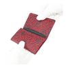 Indenya Card Case, Large Capacity, Deer Leather, Red Base x Black Lacquer, Clematis Pattern, 2501-03-169