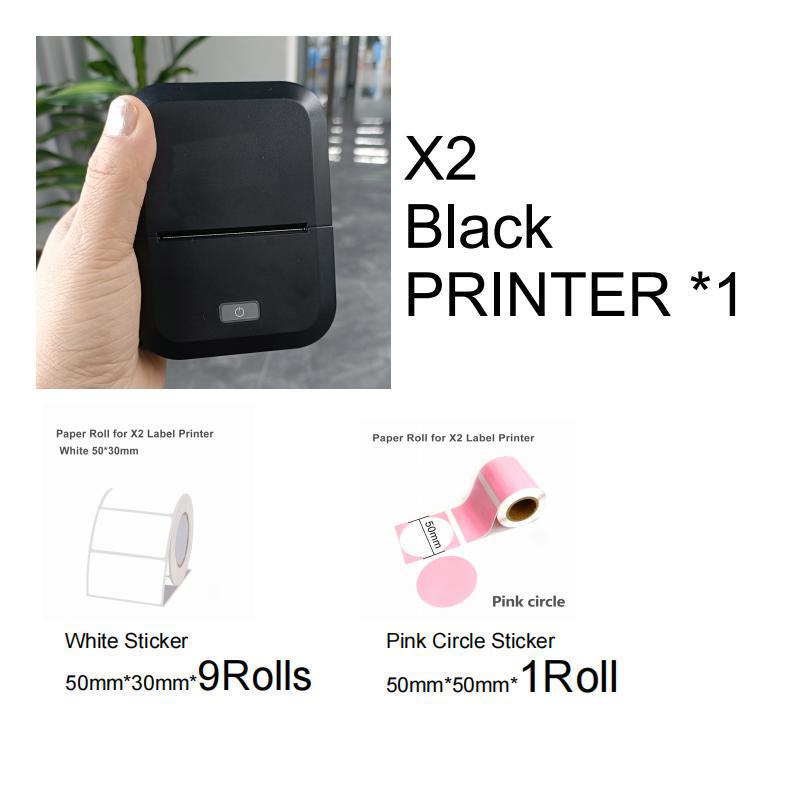X2 Bluetooth Wireless Thermal Label Printer – Portable, Inkless Barcode & QR Code Machine