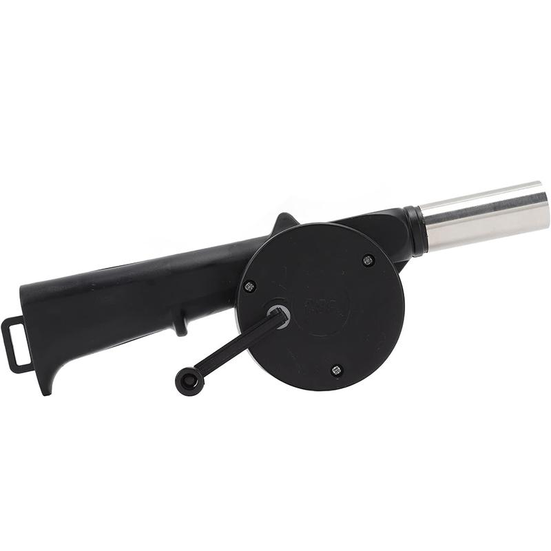 

LMETJMA Camping BBQ Fan Air Blower Fast Fire Starter Portable Mini Manual Hand Crank BBQ Fan for Outdoor Picnic JT482 чёрный