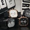 Watch Men'S Fashion Luminous Calendar Men'S Watch Silicone Belt Magnetic Buckle Square High Value Quartz Watch