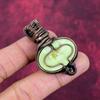 Lemon Chrysoprase Pendant Rainbow Moonstone Pendant Copper Wire Wrapped Pendant