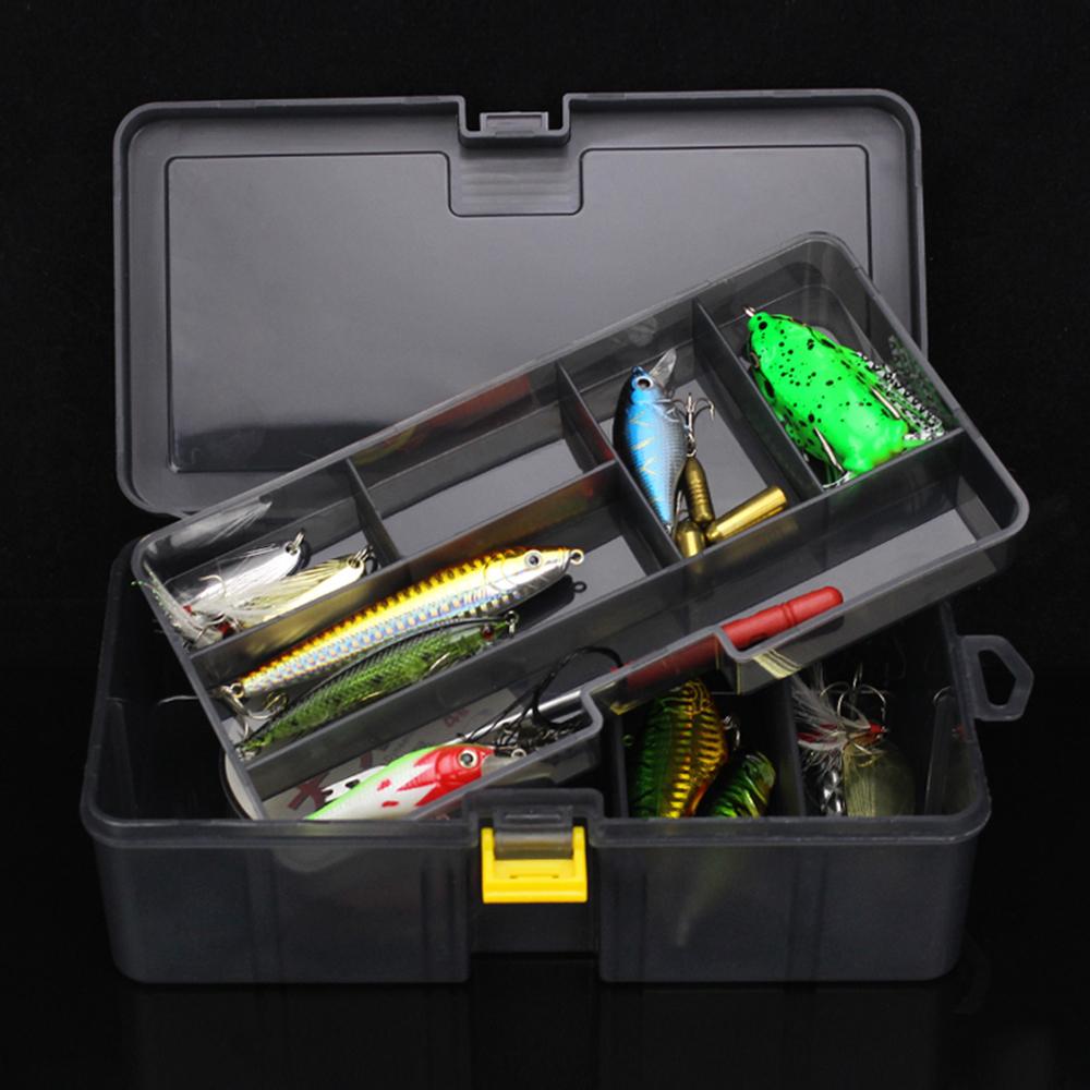 Double Layer Fishing Box Lure Case Portable Fishing Storage Bucket Waterproof Fishing Bait Box Fishing Tool Case Bait