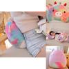 Cute Unicorn Plush Toy Bat Pillow For Kids Rainbow Pig Cat Cow And Bat Designs 35cm