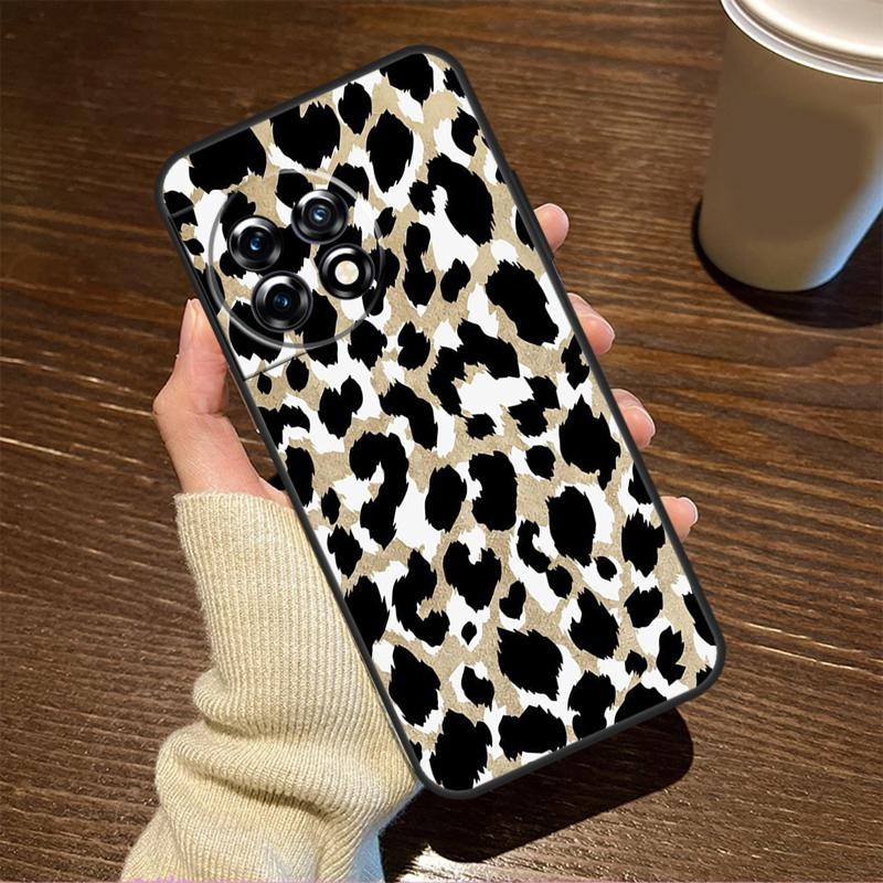 Leopard Skin Case For OnePlus 10T 8T 10R 12R 13R 13s 13 12 11 9 10 Pro Nord CE 5 2 3 4 Lite N20 N30 Cover