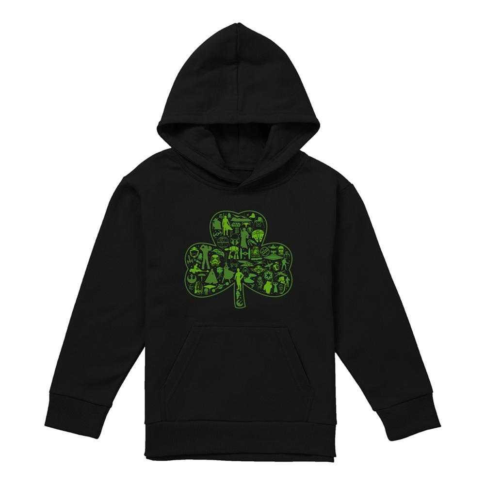 Star Wars Childrens/Kids Clover Icons St Patricks Day Hoodie