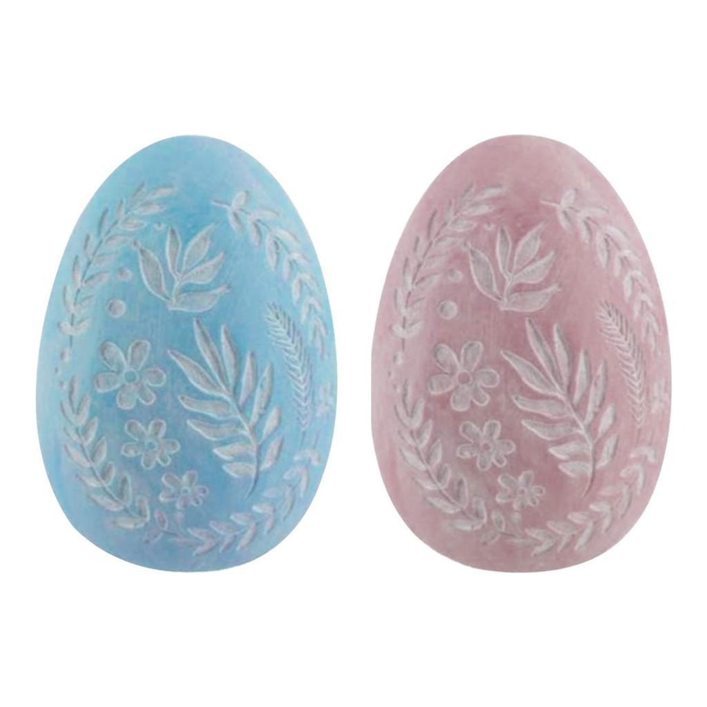 Resin Figurine Artwork Collectible Decoration Easter Egg Statue Easter Sculpture for Indoor Housewarming Desk Bookshelf Cabinet