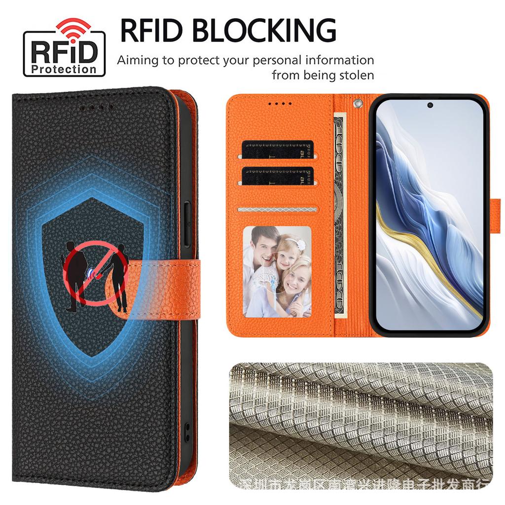 Applicable To Sony Xperia 10 VI Leather Case MOTO G 5G Lychee Pattern Split Magnetic Wallet Protective Case A0