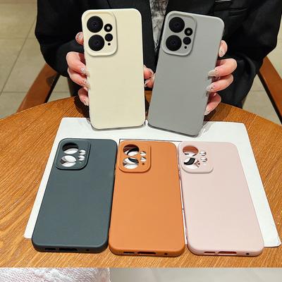 Simple Leather Texture TPU Soft Phone Case For Xiaomi 13T Pro Poco X6 M6 Pro Redmi Note 14 Pro+ 13 12 11 Solid Color Slim Matte Shockproof Cover Coque