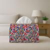 2D Flat 1pc Boho Patchwork Tissue Box, Reusable& Washable, Multicolor Floral Pattern Design for Dining Table, Kitchen, Bathroom, Hotel, Car, And Party