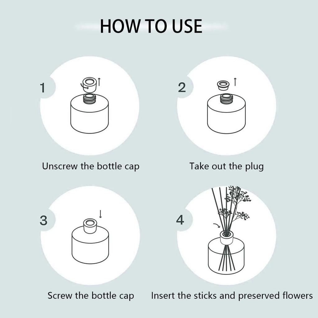 Blommig Rumsdoftspridare-Vaniljdoft 3.38oz Doftspridare med Pinnar Hemdoft Eterisk Olja för Badrumshylla Dekor