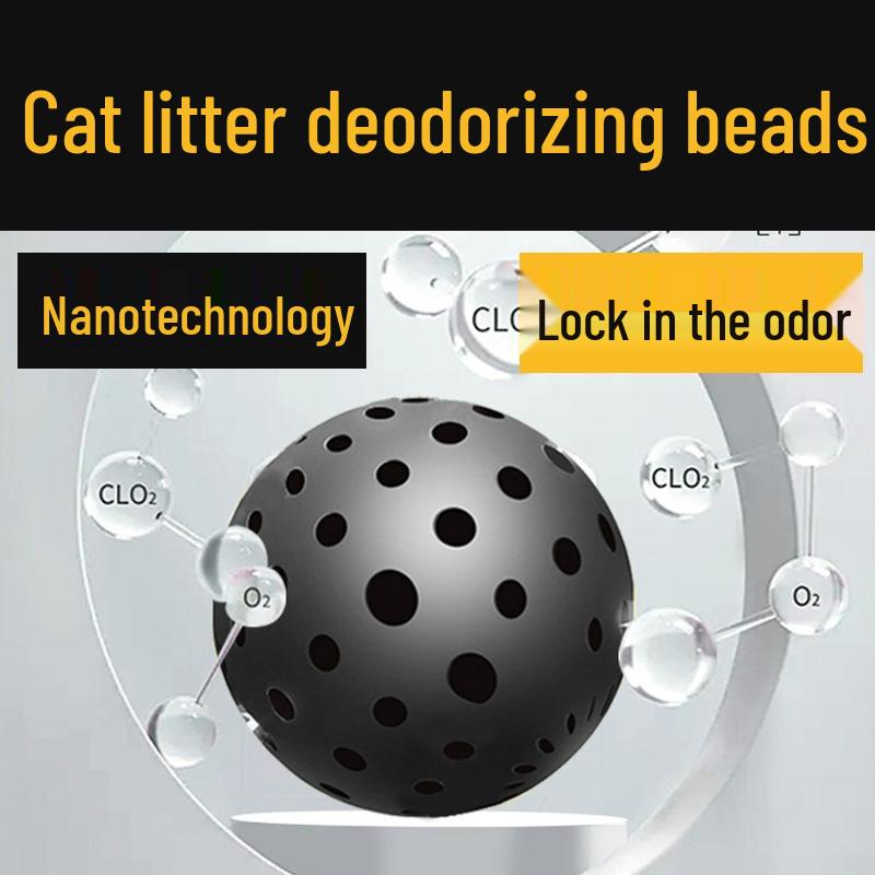 Tiergeruchsneutralisierende Perlen für Katzentoilette - Staubfreie, spülbare Geruchsentfernungs-Pellets