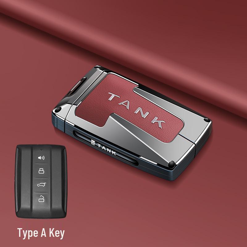 Tank 300/Wey Cyber 500 Key Case: Modified Shell Cover with Buckle - Full Car Key Protection