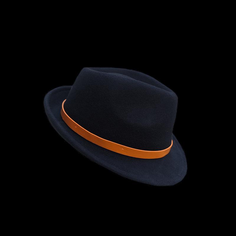 French Felt Hat Versatile Belt Decorative Wool Hat
