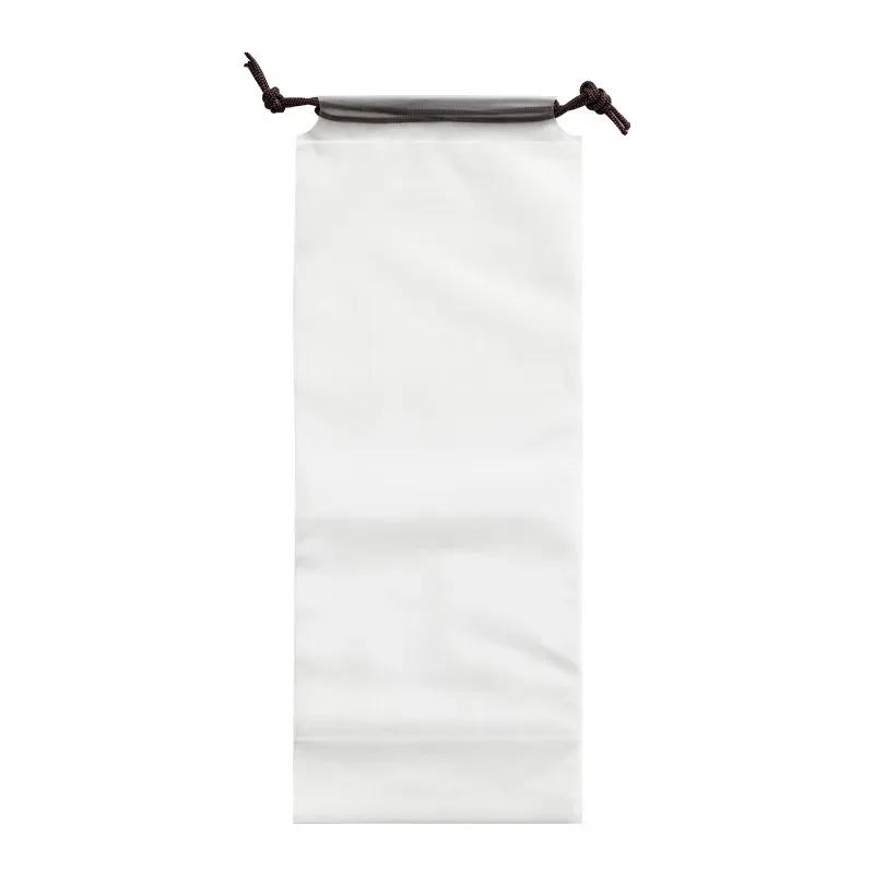 2pcs Translucent Plastic Bag Umbrella Storage Bag Reusable Portable Umbrella Drawstring Storage Cover for Travel Bag Organizer