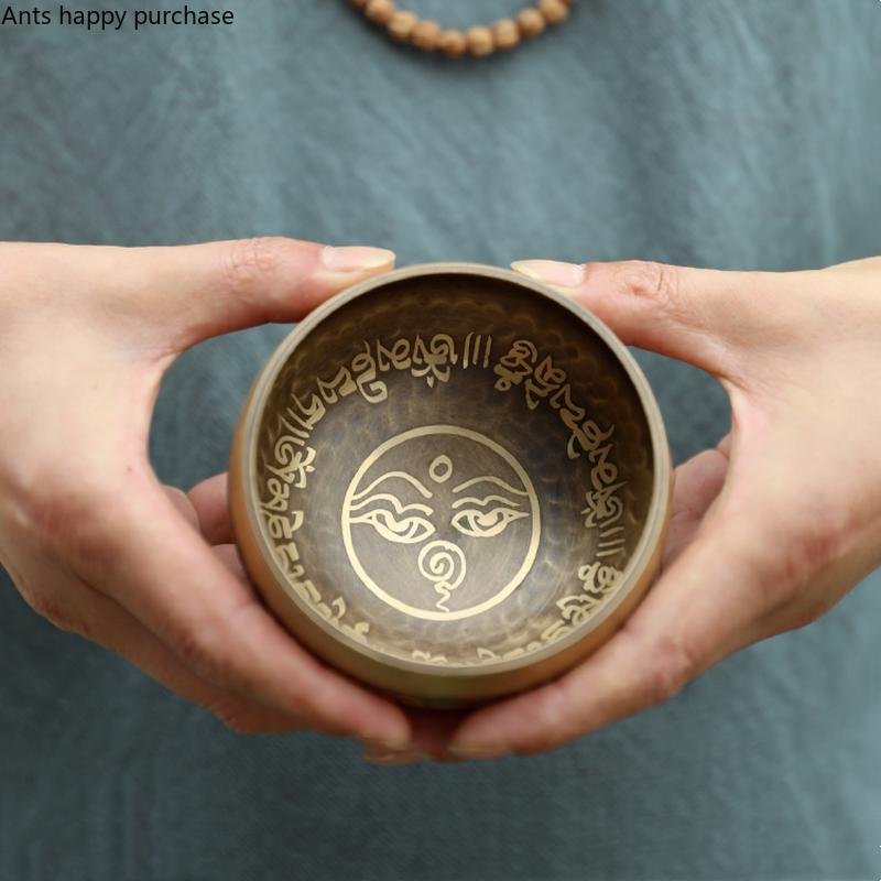Nepalese Handmade Buddha Sound Bowl Tibetan Singing Bowls Yoga Meditation Musical Instrument Therapy Copper Bowls Tibetan Bowl