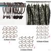 12 Curtain Pole with Clips for 45mm/35mm Diameter Poles