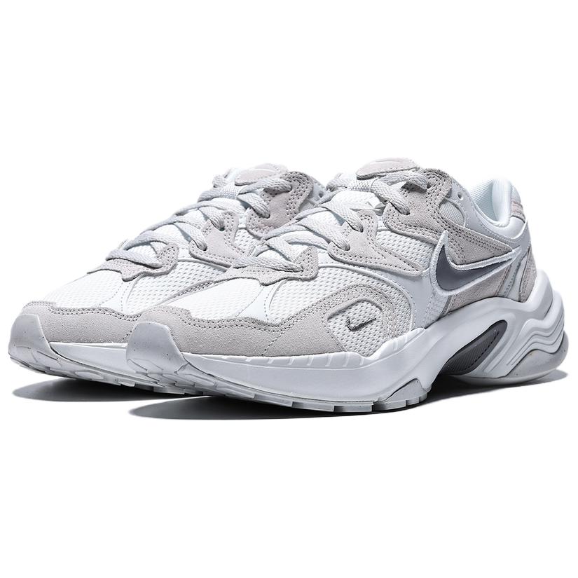 Nike Al8 Fabric Cow Split Leather Comfortable Versatile Casual Shoes Women Sneakers Light-Gray Brown White IB3952-101