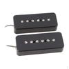 2 Pieces 6 Strings Electric Guitar Pickup Soapbar Pickups, Black