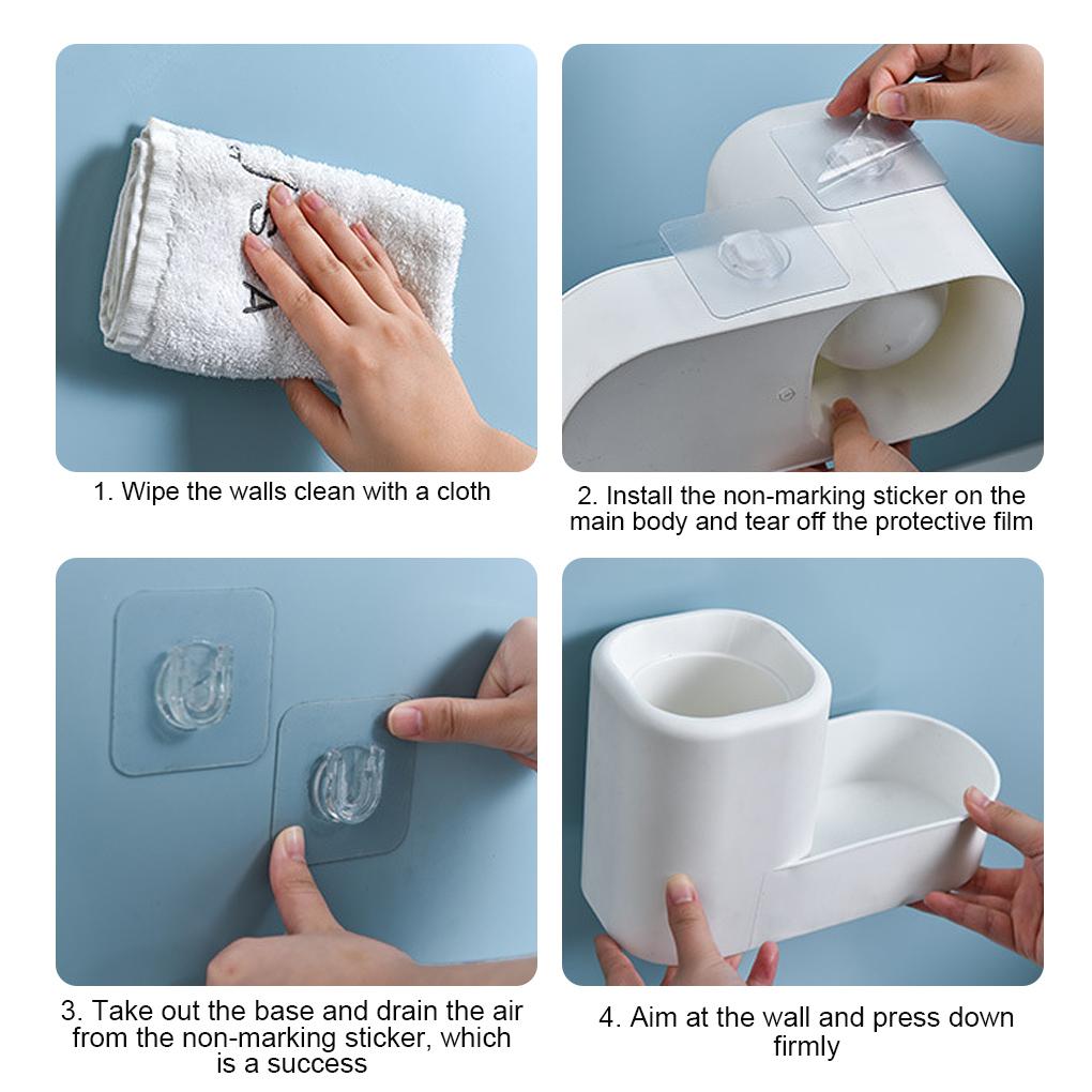 WC-Bürste, Kunststoff-Badezimmerbürsten-Set, Wandgriff, Reinigungswerkzeug mit Halter