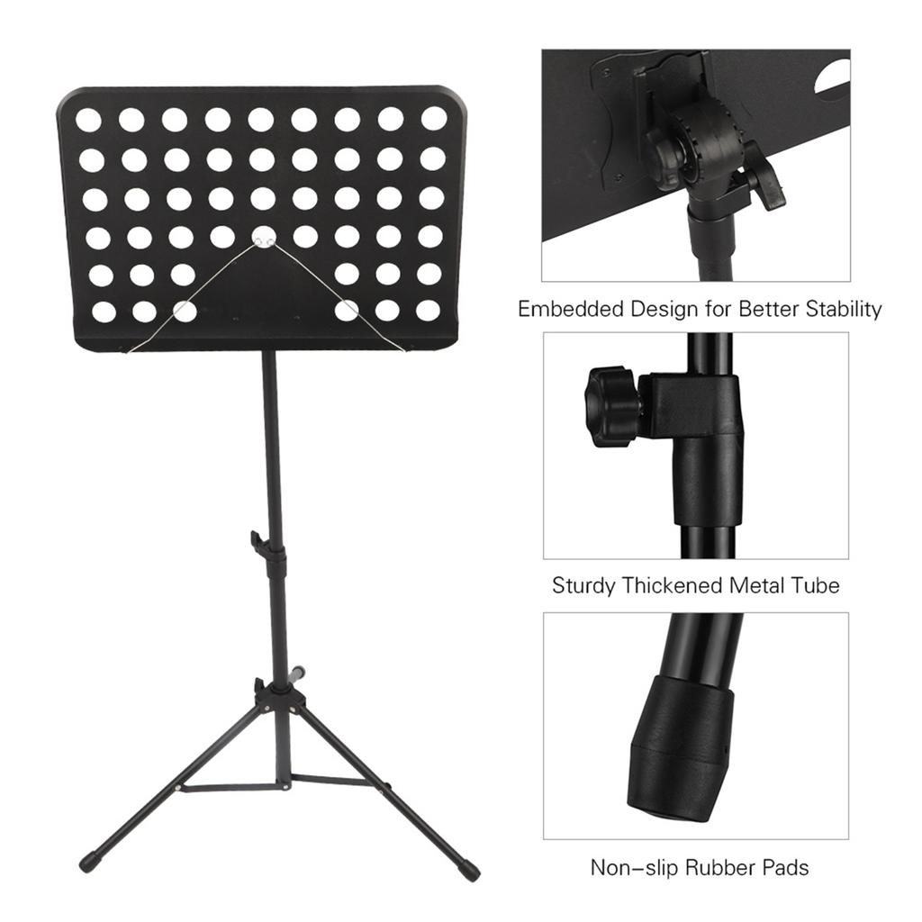 Music Stand Metal   Stable Portable Lightweight Music Stand for Instrumental Performance