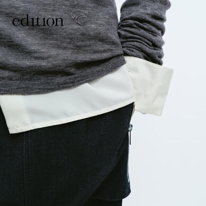 Edition Women's 100% Wool High-Waist Cargo Straight Trousers