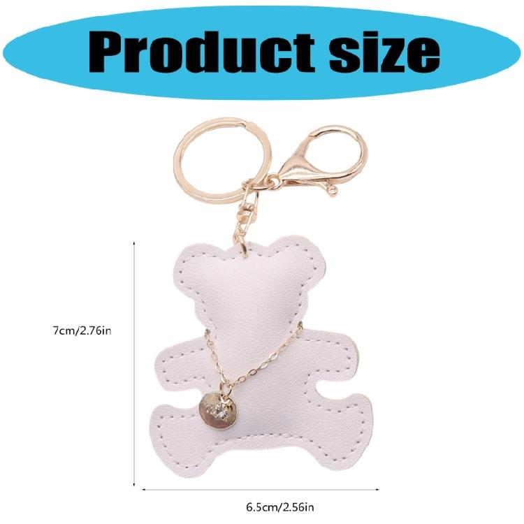 Modern Animal Keychain Accessory With Golden Chain Detachable Soft Leather Charm Bag Decoration For Everyday Use