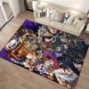 "Anime Style Colorful Character Group with Bold Warrior Design Carpet" Suitable for use as an anti-slip for living room bedroom sofas