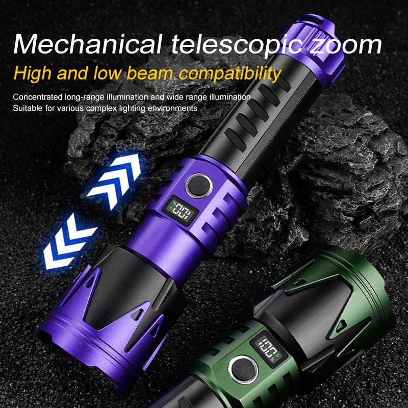 D5 Tactical Work Torch Light Powerful Led Flashlight Aluminium Alloy Flashlights Waterproof Torch Zoomable For Camping Hiking