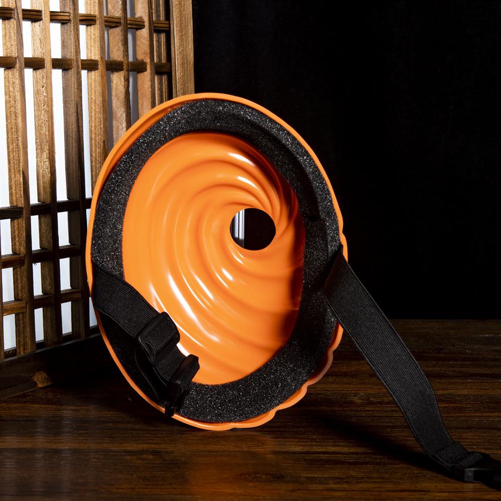 Naruto cos Uchiha Obito children's plastic mask, featuring a white tiger skin pattern, a 2D design
