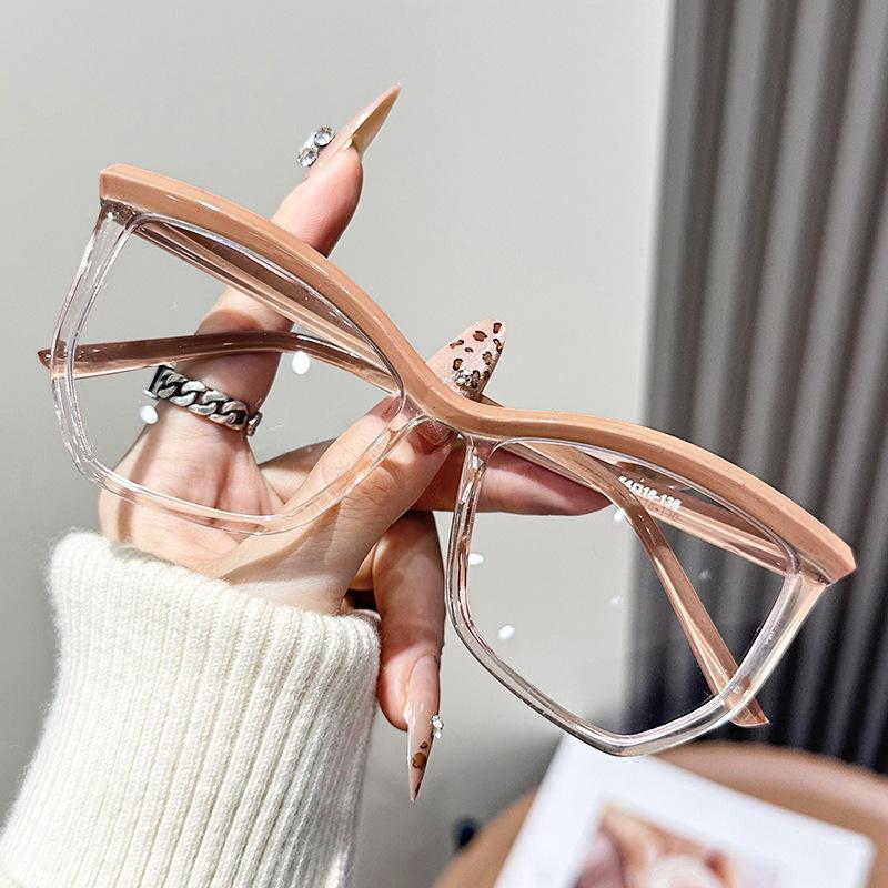 Lightweight Clear Glasses Transparent Anti Blue Light Optical Eyewear Classic Large Frame Aesthetic Computer Spectacles Women