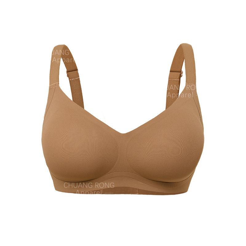 

Jelly glue underwear women s support lifting integrated fixed cup small breasts gathered and closed sub-breasts non-marking bra S