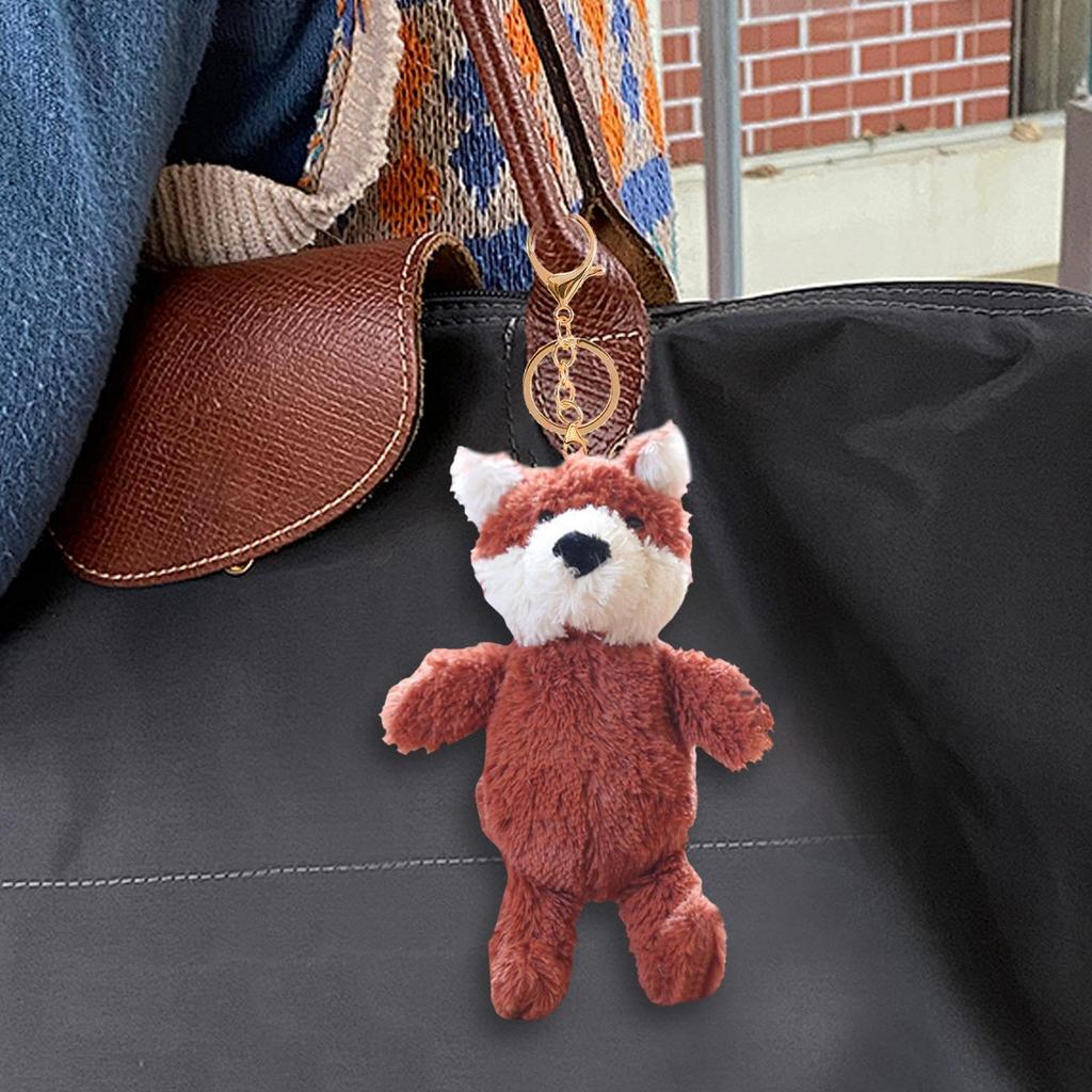 Fox Plush Keychain,Fox Plush Keychain,Fox Plush Stuffed Keychain,Purse Cute Keychain Soft Animal Keychain Car