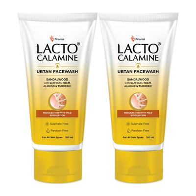 Ubtan Face Wash for Glowing Skin 100 Ml Pack of 2 | Natural Exfoliating Facewash with Sandalwood & Saffron