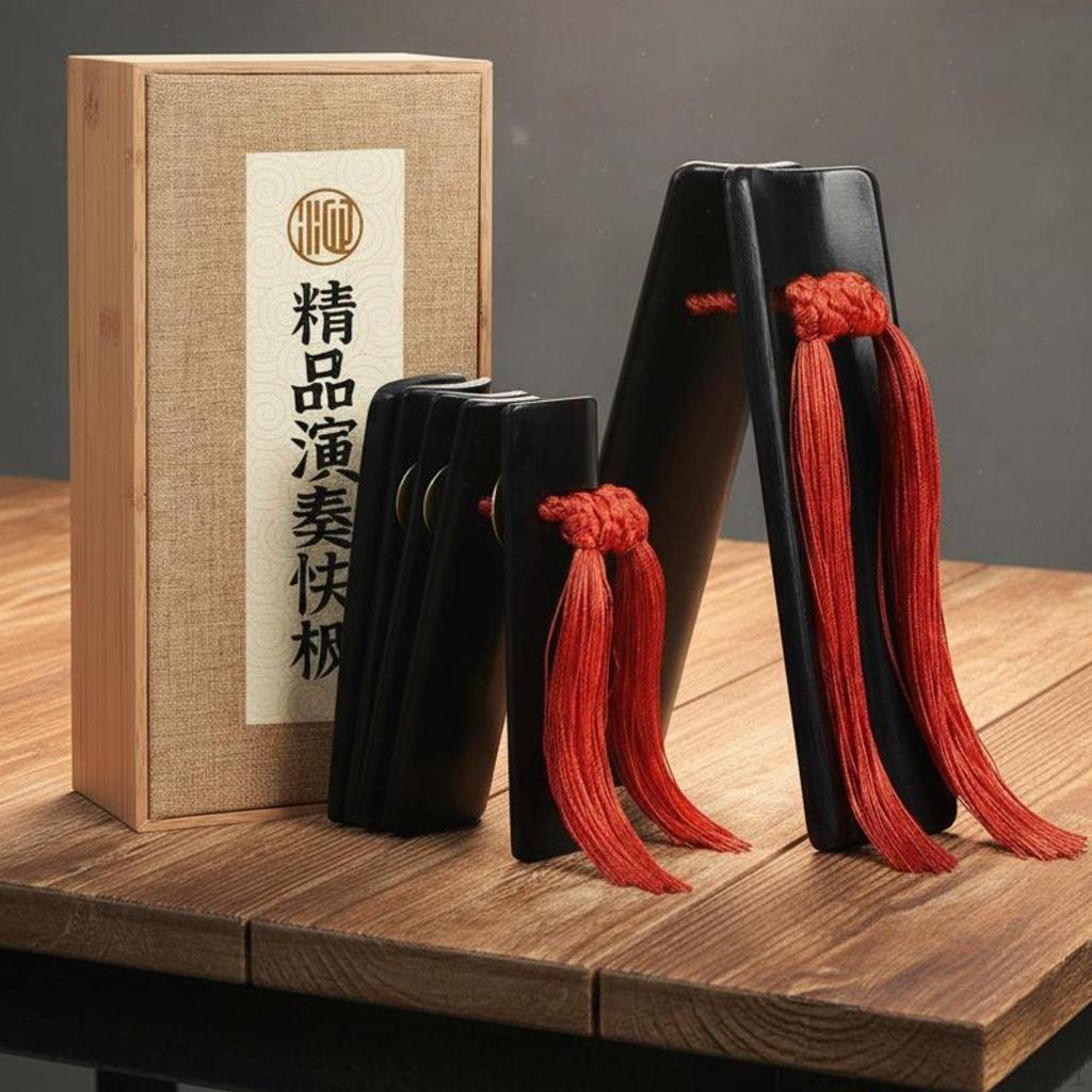 Tied Bamboo Slat Set Traditional Design Percussion Instrument Clear Sound Rhythm Clappers for