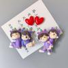 Custom Celebrity Couple Character Fridge Magnet - Creative Wedding Door Decoration & Message Holder