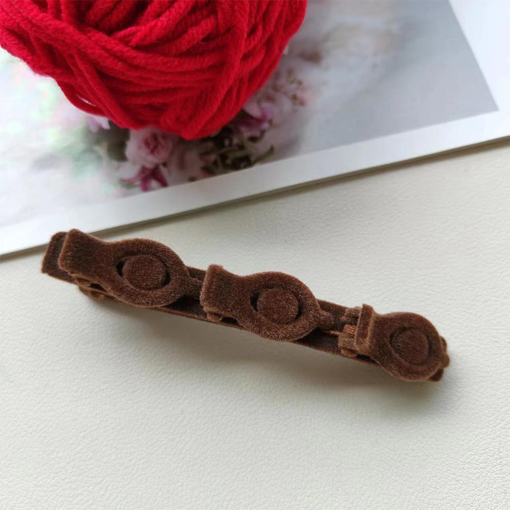 Flocked Braided Hair Clip Side Bangs Clip Simple Fringe Hairpin Cute Hairgrip Fashion Hair Accessories Women Headwear Sweet Hair Ornament
