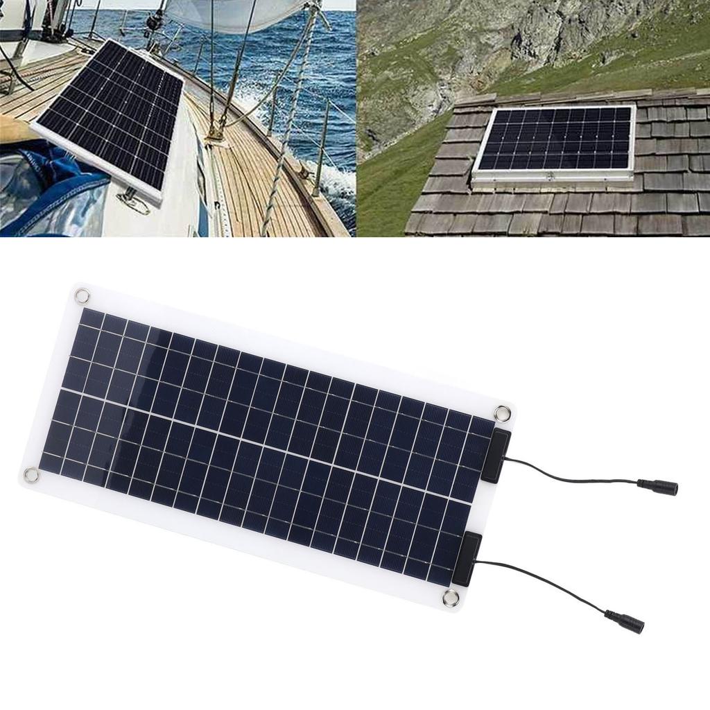30W Monocrystalline Solar Battery   Solar Panel Kit with OBD   Red Black Battery Clips for Car Boat RV Trailer