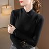 Bottom Shirt Women's Autumn and Winter New Foreign-style Overlapping V-neck Top with Warm Long-sleeved T-shirt Top