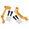 2 Piece Aluminum Alloy Bicycle Cycle Disc Brake Adapter for 8 "Bore -R203 , Gold