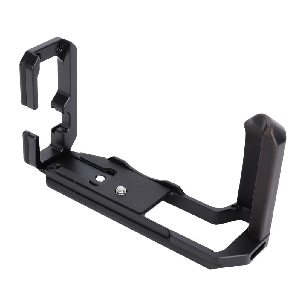 Hand Grip L Plate Bracket Fit for Fujifilm X-T5 Camera Quick Release Plate Wooden Handgrip L Shape Grip Black