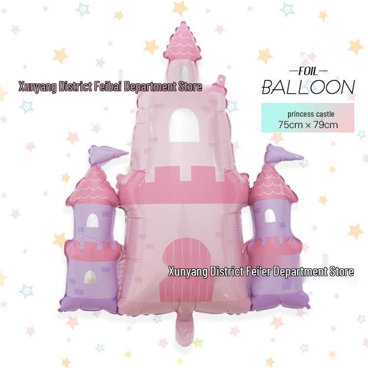 Traumprinzessin Schloss Kürbis Kutsche Folienballon - Schaukelbär Geburtstagsparty Dekoration Requisite