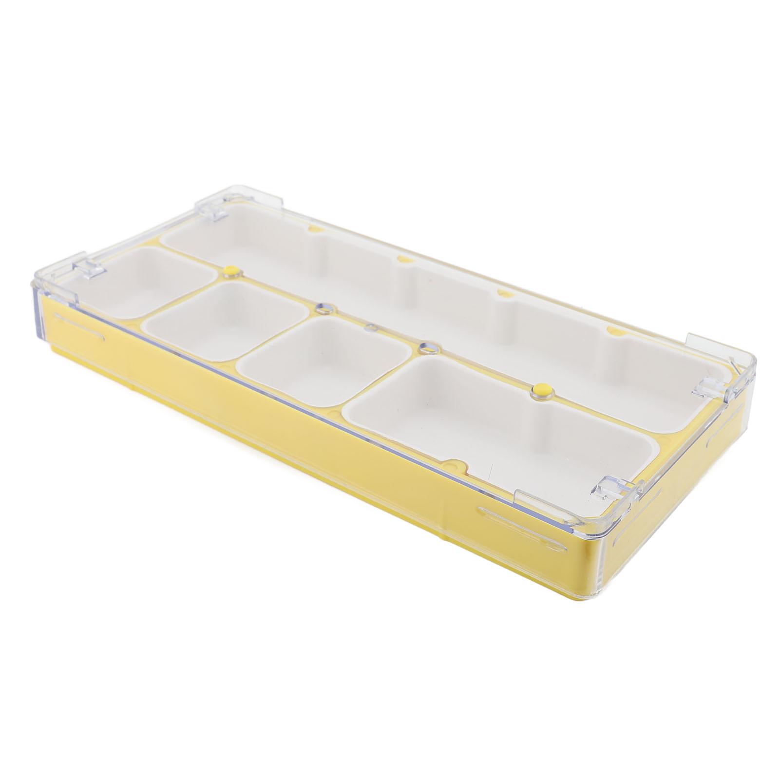 5 Compartments Watch Parts Storage Box Stackable Movement Parts   Watch Screws Hardware Container with Sponge Pad for Watch Tool