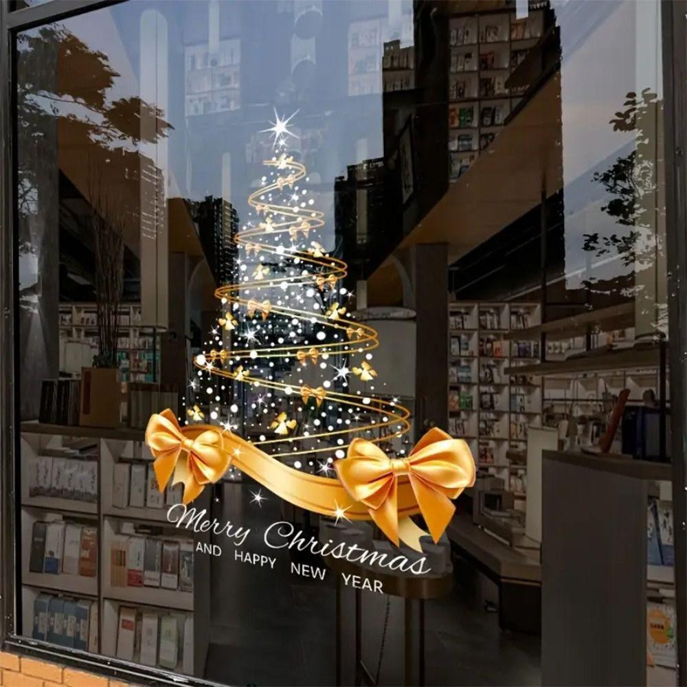 Static Cling Christmas Window Sticker PVC Holiday Window Sticker Christmas Decorating