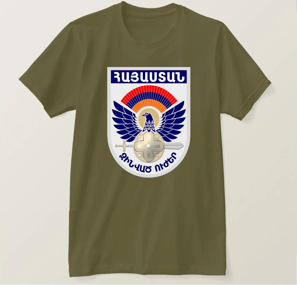Armed Forces of Armenia Armenian Army Seal T-Shirt. Summer Cotton Short Sleeve O-Neck Men's T Shirt New S-3XL