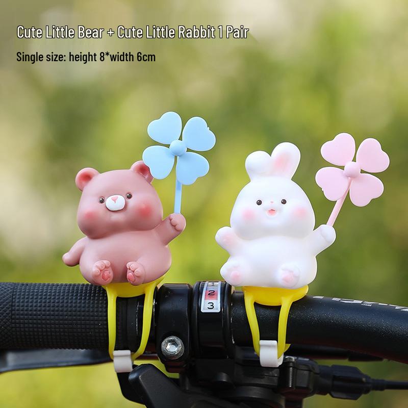 Pinwheel Paradise Tie-Up Doll: Cute Electric Car, Bicycle, Motorcycle, and Stroller Decoration