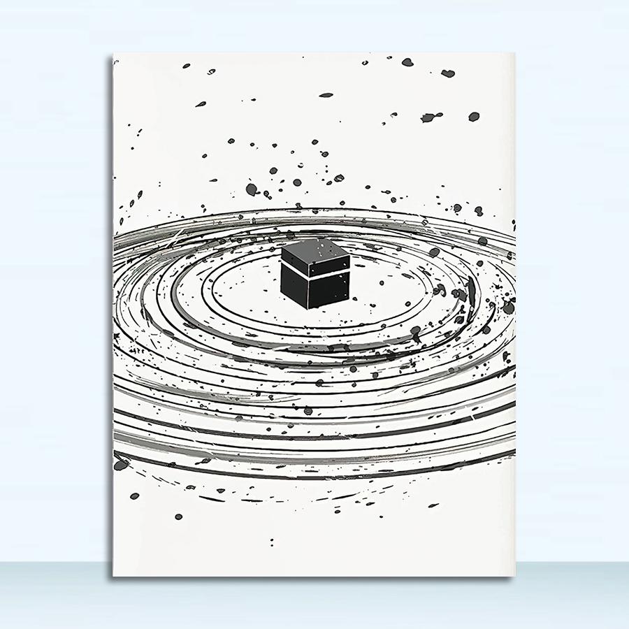 

Холст Картина Мусульманский Плакат Черно-Белый Традиционное искусство Картина Домашний Декор Кабах Иллюстрация Абстрактный Принт Исламское Настенное Искусство