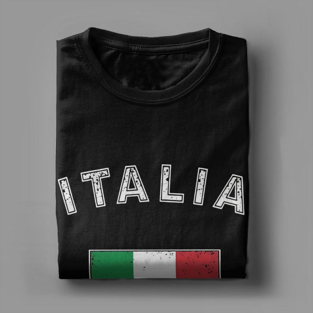 Streetwear TShirt Italy Flag 100 Cotton T Shirts Trendy Cool Tshirt for Unisex Summer Y2K Retro Custom DIY Short Sleeve Tops